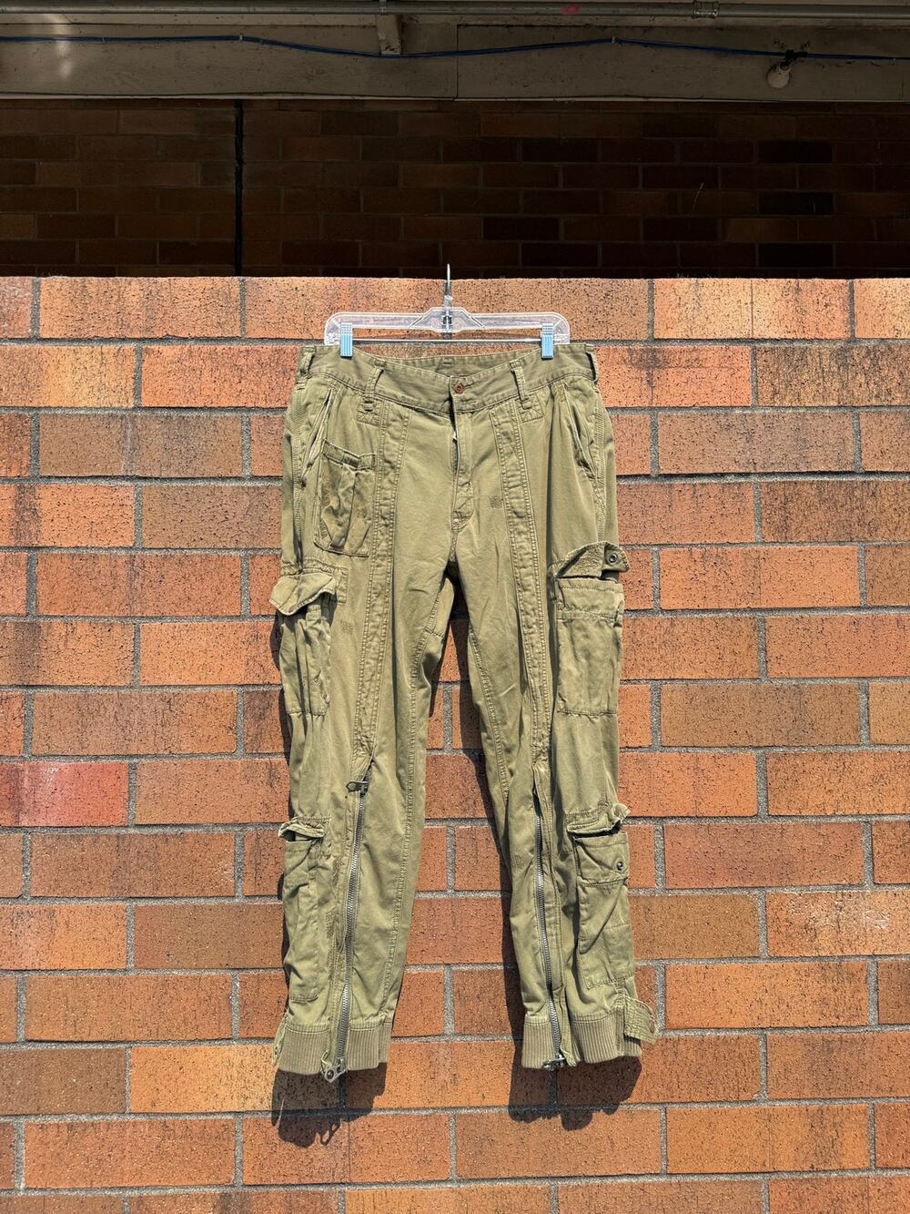 Y2K Polo Ralph Lauren Vintage Paratrooper Olive Drab Green Cargo Pants RRL